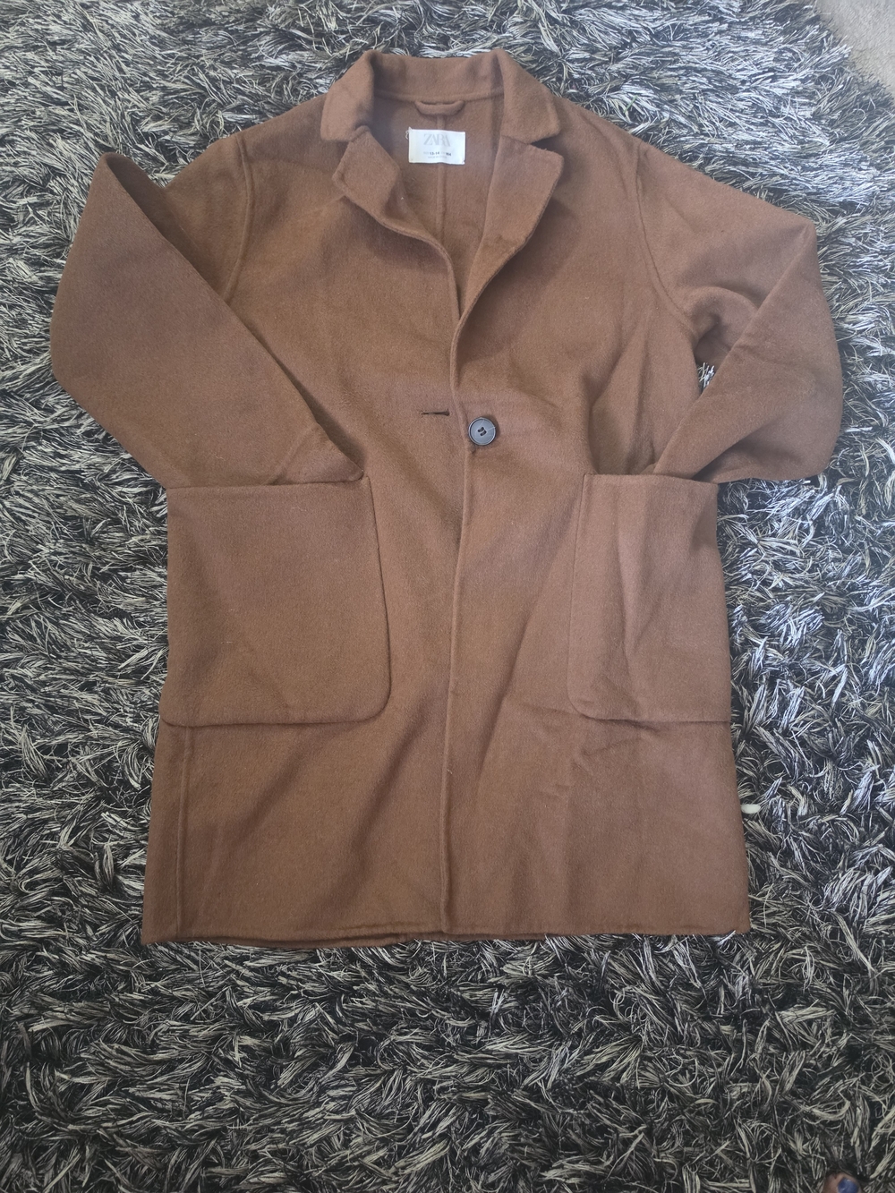 Zara Brown Single-Button Trench Coat